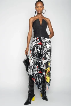 Marques ' Almeida Tops | Tops | V-NECK CORSET BLACK
