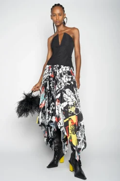 Marques ' Almeida Tops | Tops | V-NECK CORSET BLACK