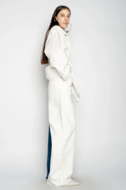 Marques ' Almeida Bottoms | Bottoms | BLUE AND WHITE BOYFRIEND TROUSERS MULTICOLOUR