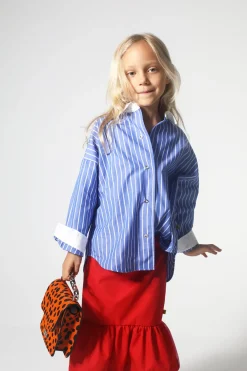 Marques ' Almeida Tops | AND WHITE STRIPED LOOSE SHIRT BLUE