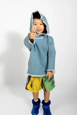 Marques ' Almeida Tops | Outerwear | DENIM CLASSIC HOODIE BLUE