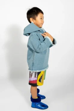 Marques ' Almeida Tops | Outerwear | DENIM CLASSIC HOODIE BLUE