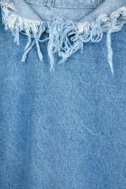 Marques ' Almeida Tops | Outerwear | DENIM CLASSIC HOODIE BLUE