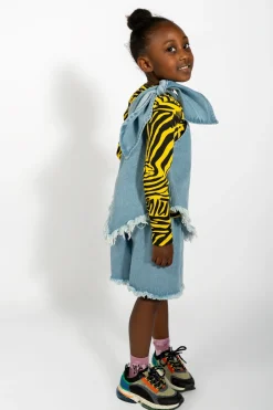 Marques ' Almeida Tops | DENIM ONE SHOULDER KNOT TOP BLUE