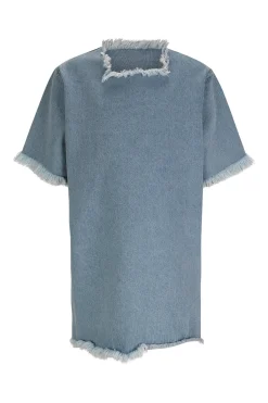 Marques ' Almeida Dresses | DENIM OVERSIZED T-SHIRT DRESS BLUE