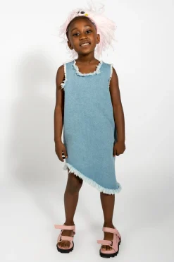 Marques ' Almeida Dresses | DENIM SLEEVELESS DRESS BLUE