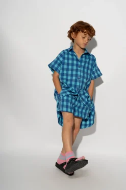 Marques ' Almeida Bottoms | GINGHAM BOXER SHORTS BLUE
