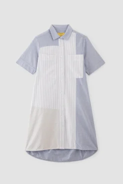 Marques ' Almeida Dresses | M'a X Everlane | PATCHWORK SHIRT DRESS BLUE