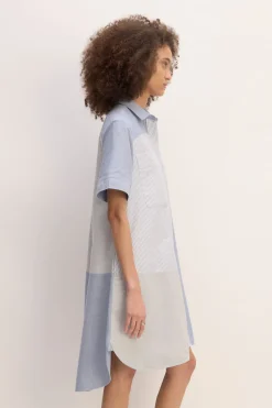 Marques ' Almeida Dresses | M'a X Everlane | PATCHWORK SHIRT DRESS BLUE
