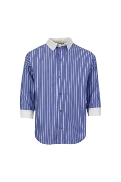 Marques ' Almeida Dresses | STRIPES SHIRT DRESS BLUE