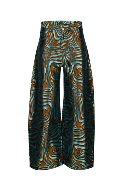 Marques ' Almeida Bottoms | Bottoms | ZEBRA BROCADE BOYFRIEND TROUSERS BLUE