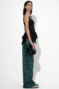 Marques ' Almeida Bottoms | Bottoms | ZEBRA BROCADE BOYFRIEND TROUSERS BLUE