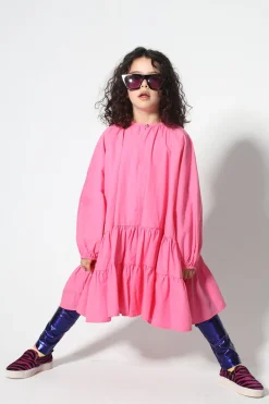 Marques ' Almeida Dresses | BRIGHT PINK LOOSE GATHERED DRESS BRIGHTPINK