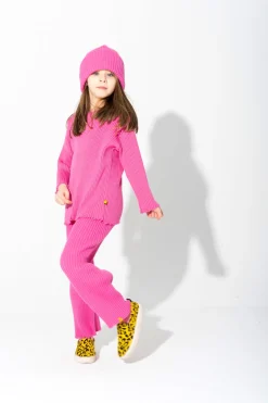 Marques ' Almeida Knitwear | BRIGHT PINK MERINO KNIT BEANIE BRIGHTPINK