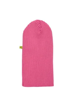 Marques ' Almeida Knitwear | BRIGHT PINK MERINO KNIT BEANIE BRIGHTPINK