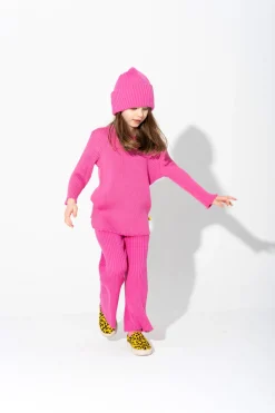 Marques ' Almeida Knitwear | BRIGHT PINK MERINO KNIT BEANIE BRIGHTPINK