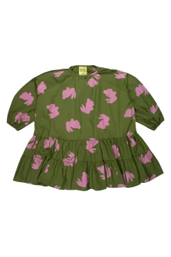 Marques ' Almeida Dresses | BUNNY PRINT GATHERED DRESS KHAKI