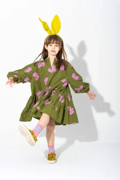 Marques ' Almeida Dresses | BUNNY PRINT GATHERED DRESS KHAKI