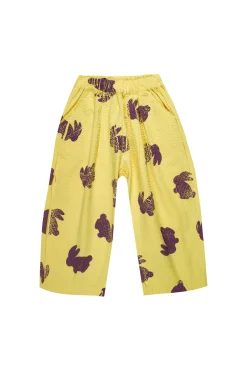 Marques ' Almeida Bottoms | BUNNY PRINT LOOSE TROUSERS YELLOW