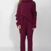 Marques ' Almeida Knitwear | Bottoms | KNITTED TROUSERS BURGUNDY