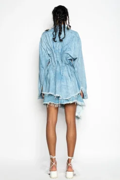 Marques ' Almeida Tops | Tops | CHAMBRAY PLEATED SHIRT LIGHTBLUE
