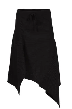 Marques ' Almeida Knitwear | Bottoms | CLASSIC M'A DRAPED MERINO SKIRT IN BLACK