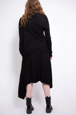 Marques ' Almeida Knitwear | Bottoms | CLASSIC M'A DRAPED MERINO SKIRT IN BLACK