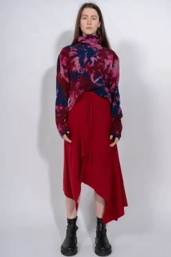 Marques ' Almeida Knitwear | Bottoms | CLASSIC M'A MERINO SKIRT IN RED