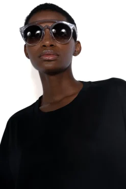 Marques ' Almeida Accessories | BLACK BRIDGED SUNGLASSES CLEAR