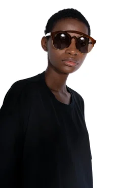 Marques ' Almeida Accessories | DARK BRIDGED SUNGLASSES BROWN