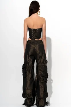 Marques ' Almeida Bottoms | Bottoms | DARK MULTI POCKET TROUSERS BROWN