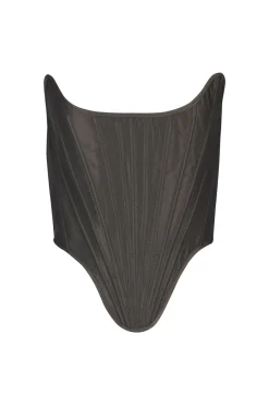 Marques ' Almeida Tops | Tops | DARK SHAPED CORSET BROWN