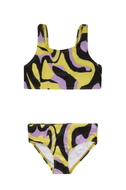 Marques ' Almeida Swimwear | DARK WAVY PRINT BIKINI SET MULTICOLOUR