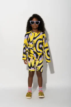 Marques ' Almeida Jersey | Tops | DARK WAVY PRINT LONG SLEEVE TOP MULTICOLOUR