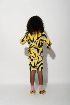 Marques ' Almeida Jersey | Tops | DARK WAVY PRINT LONG SLEEVE TOP MULTICOLOUR