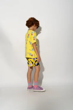 Marques ' Almeida Swimwear | Jersey | DARK WAVY PRINT SWIM SHORT MULTICOLOUR