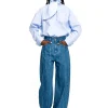 Marques ' Almeida Denim | Bottoms | DENIM BOYFRIEND TROUSERS WITH SEAM LINES BLUE