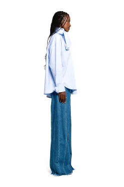 Marques ' Almeida Denim | Bottoms | DENIM BOYFRIEND TROUSERS WITH SEAM LINES BLUE
