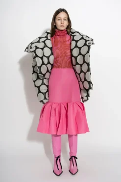 Marques ' Almeida Outerwear | DOTS BROCADE M'A PUFFER JACKET BLACKWHITE