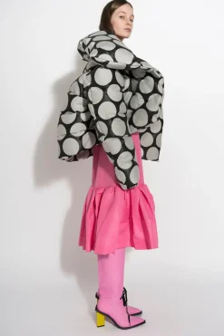 Marques ' Almeida Outerwear | DOTS BROCADE M'A PUFFER JACKET BLACKWHITE