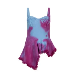 Marques ' Almeida Tops | Tops | DRILL TIE DYE PEPLUM CORSET TOP MULTICOLOUR