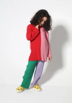 Marques ' Almeida Knitwear | Tops | DUO COLOUR CREW NECK JUMPER MULTICOLOUR