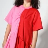 Marques ' Almeida Dresses | DUO COLOUR GATHERED JERSEY T-SHIRT DRESS MULTICOLOUR