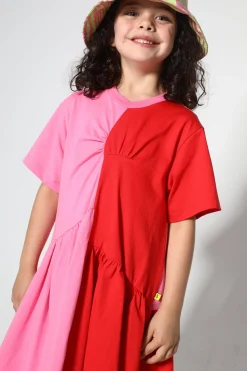 Marques ' Almeida Dresses | DUO COLOUR GATHERED JERSEY T-SHIRT DRESS MULTICOLOUR