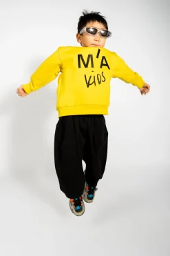 Marques ' Almeida Outerwear | Tops | EMBROIDERED CREW NECK IN YELLOW