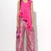 Marques ' Almeida Bottoms | Bottoms | FLOWER BROCADE BOYFRIEND TROUSERS PINK