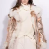 Marques ' Almeida Outerwear | FOILED SHEARLING OVERSIZED JACKET ROSEGOLD