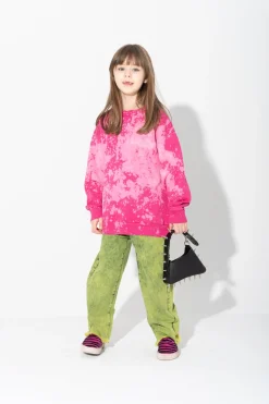 Marques ' Almeida Jersey | Tops | FUSCHIA AND LIGHT SPLATTERED FLEECE CREW NECK PINK