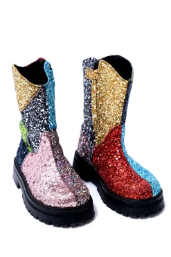 Marques ' Almeida Shoes | GLITTER LEATHER ANKLE BOOTS MULTICOLOUR