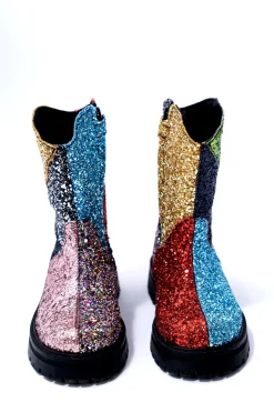 Marques ' Almeida Shoes | GLITTER LEATHER ANKLE BOOTS MULTICOLOUR